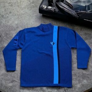 Vintage Outkast Sweater Blue Men’s Wool Blend Y2K Long Sleeve Size XXXL